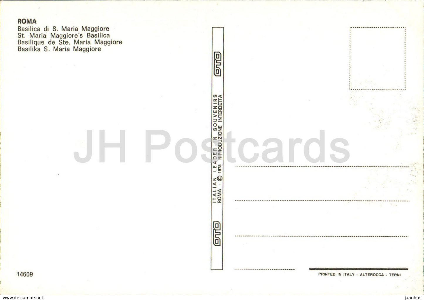 Roma - Rome - Basilique de S Maria Maggiore - cathédrale - 14609 - Italie - inutilisé 