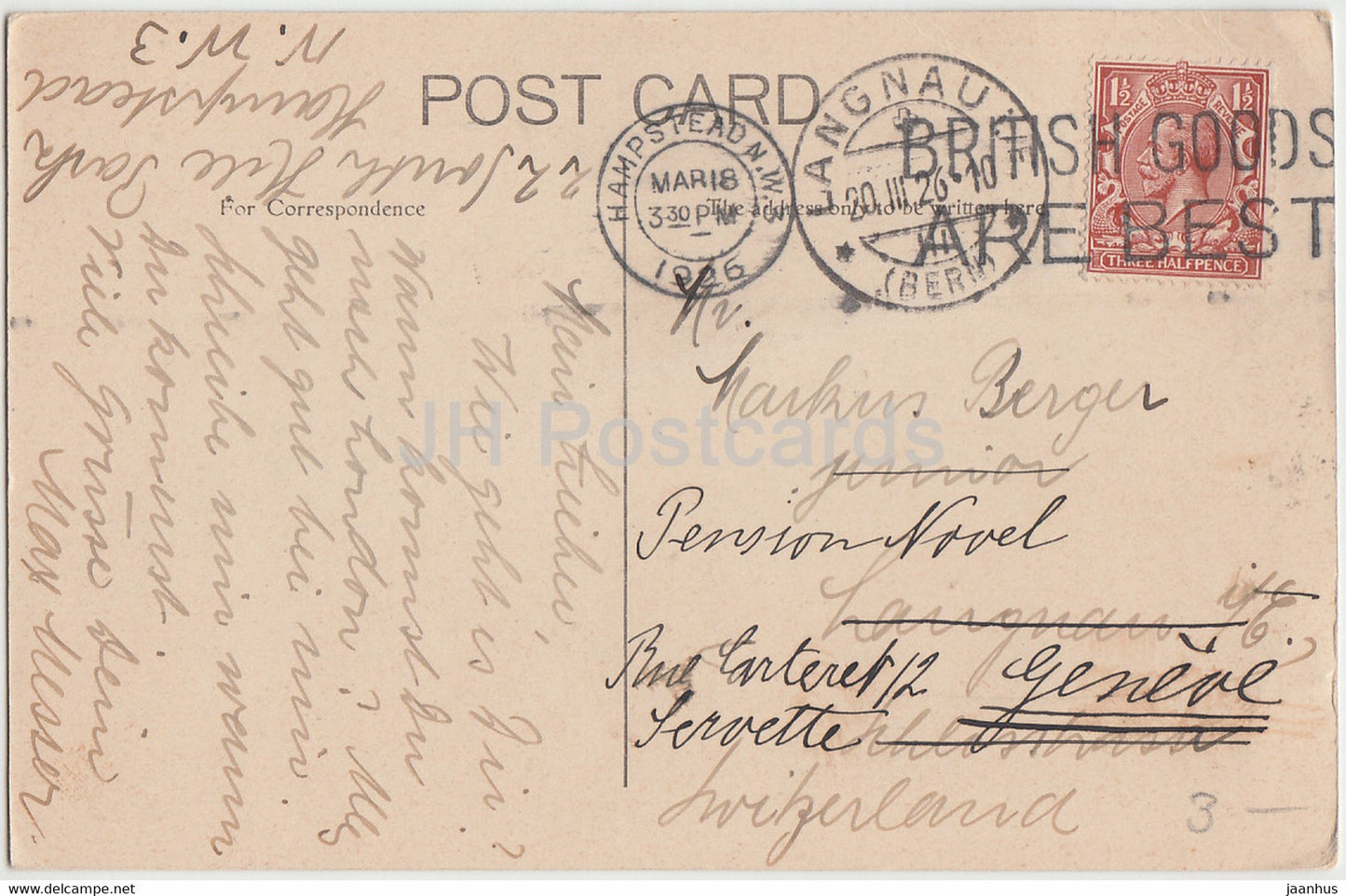 London - Westminster Cathedral - alte Postkarte - 1926 - England - Vereinigtes Königreich - gebraucht