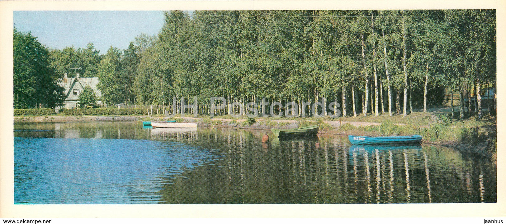 Razliv - Lenin Museum - pond near the house of worker Emelyanov - 1977 - Russia USSR - unused - JH Postcards
