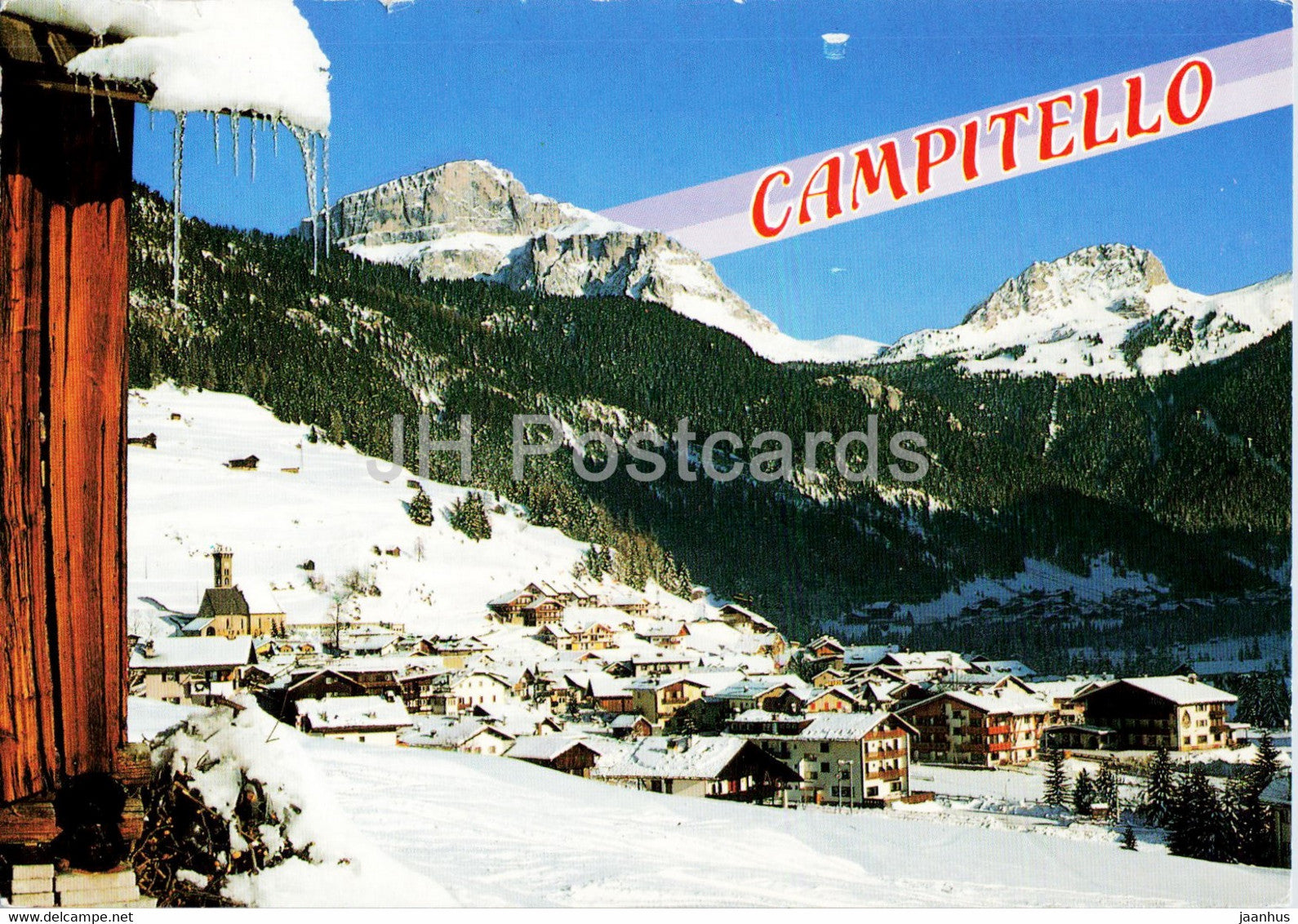 Campitello - Val di Fassa - Sass Pordoi - Italy - used - JH Postcards