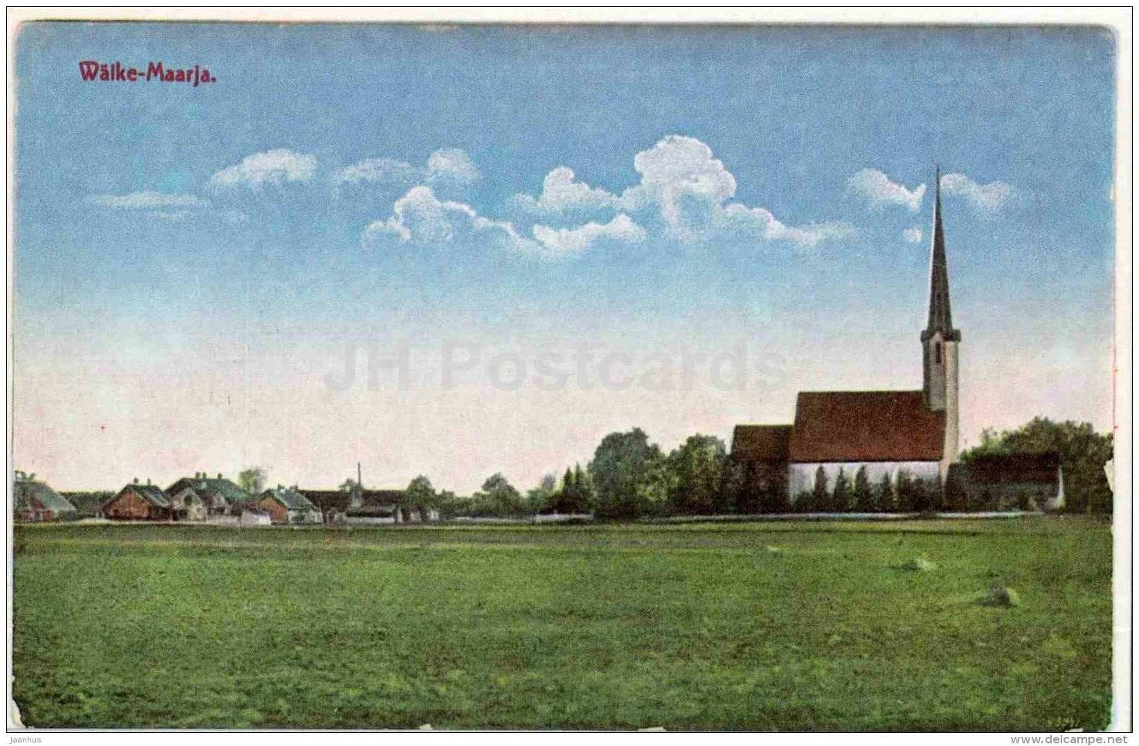 Church of Väike-Maarja - Virumaa - OLD POSTCARD REPRODUCTION! - 1990 - Estonia USSR - unused - JH Postcards