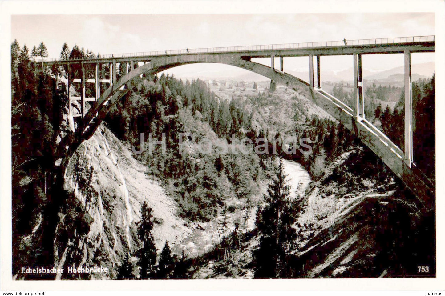 Echelsbacher Hochbrucke - bridge - 753 - Germany - unused - JH Postcards