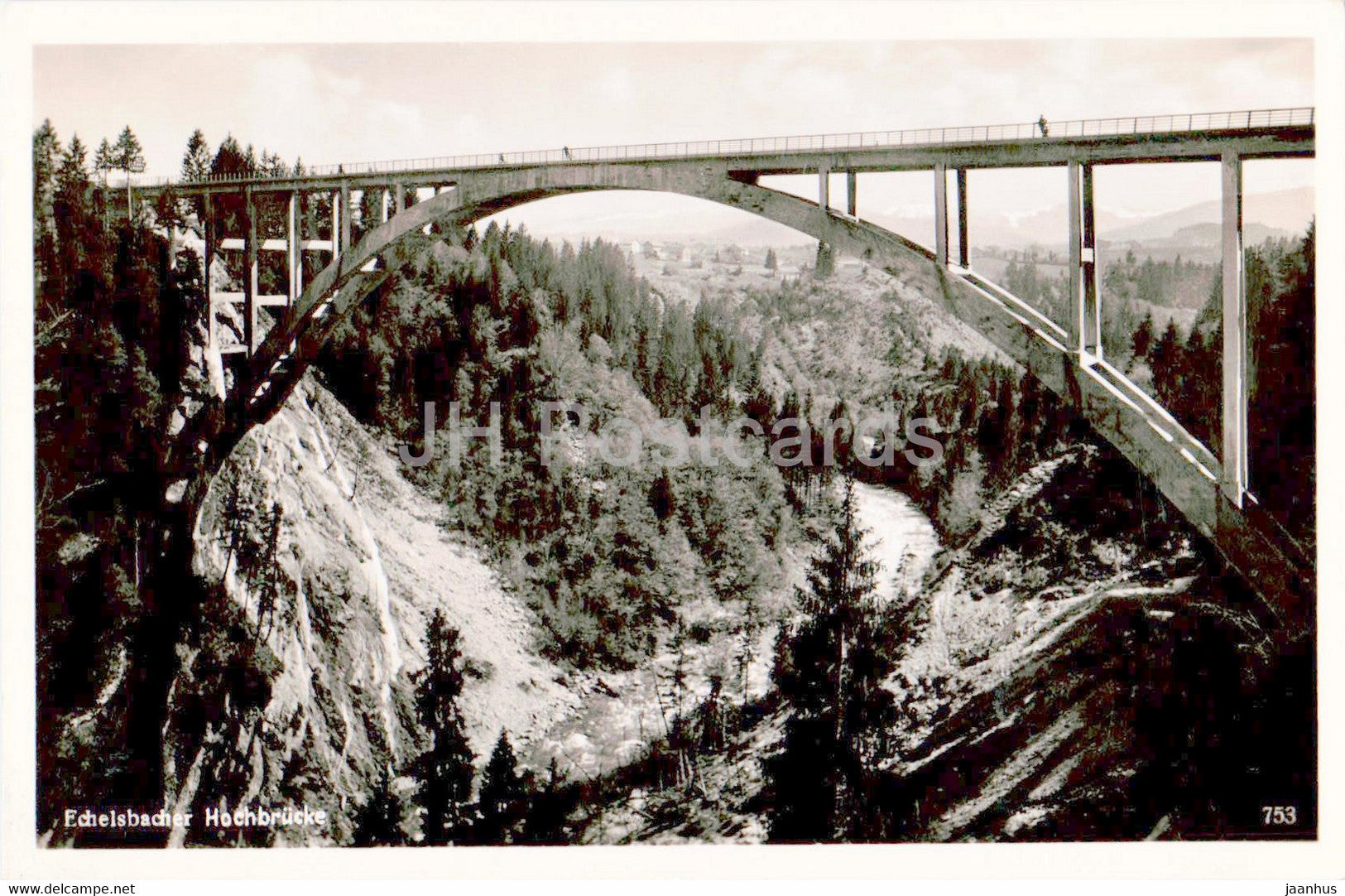 Echelsbacher Hochbrucke - bridge - 753 - Germany - unused - JH Postcards