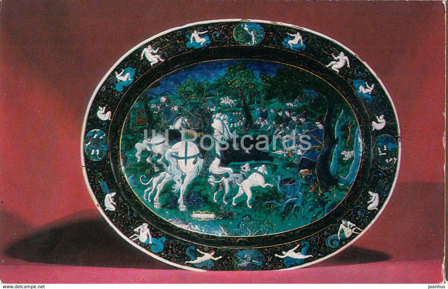 Dish , Limoges - State Hermitage - Russia USSR - unused - JH Postcards