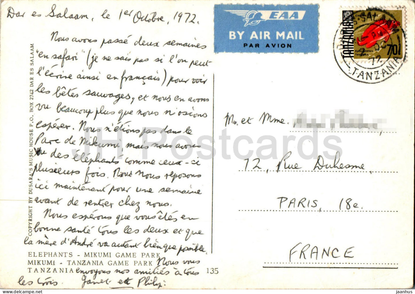 Mikumi Game Park - éléphant - animaux - 135 - 1972 - Tanzanie - utilisé
