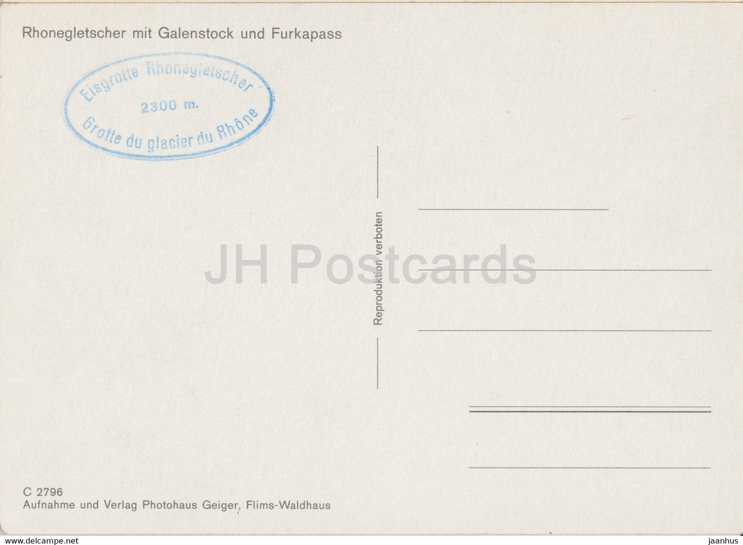 Rhonegletscher mit Galenstock - 2796 - Suisse - inutilisé