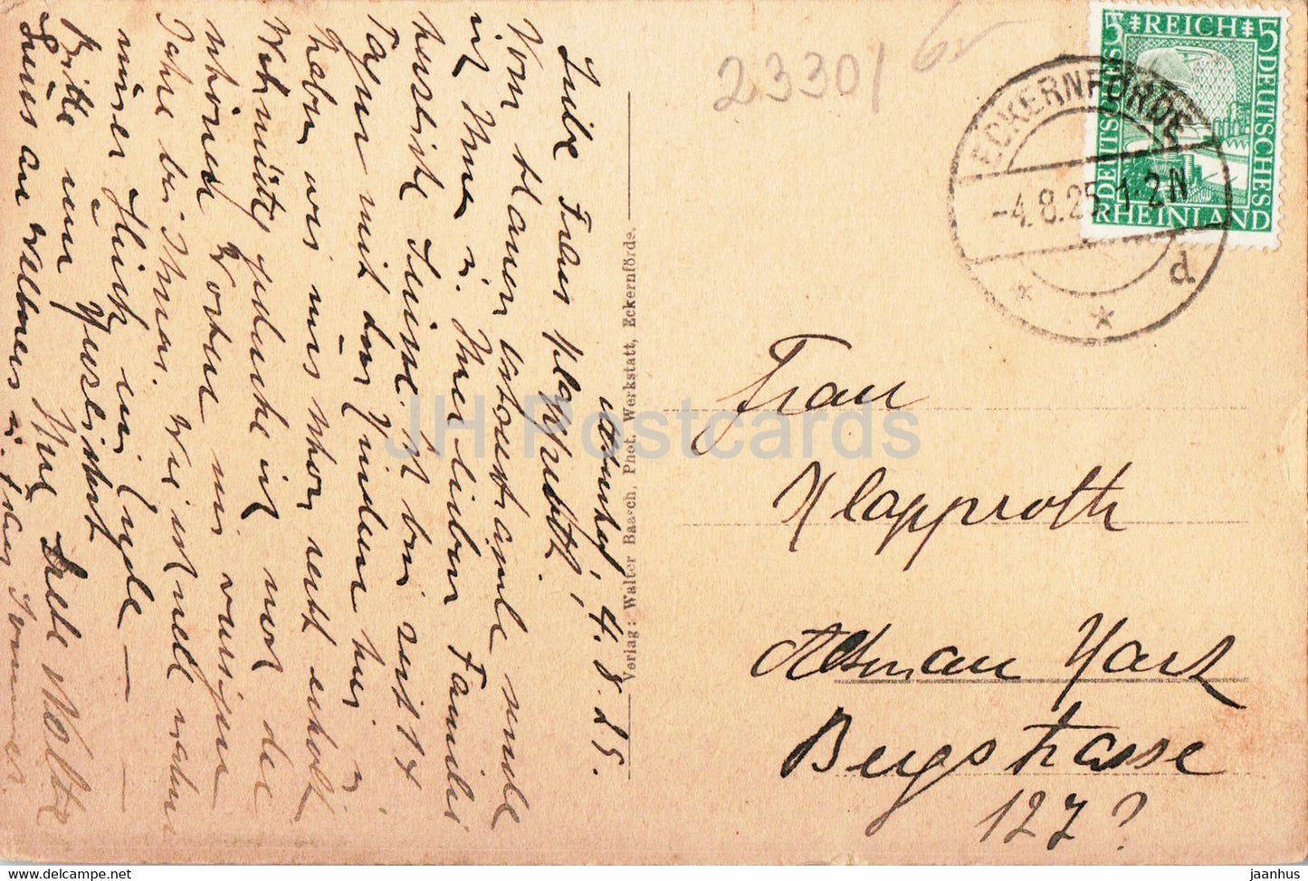 Ostseebad Eckernforde - old postcard - 1925 - Germany - used