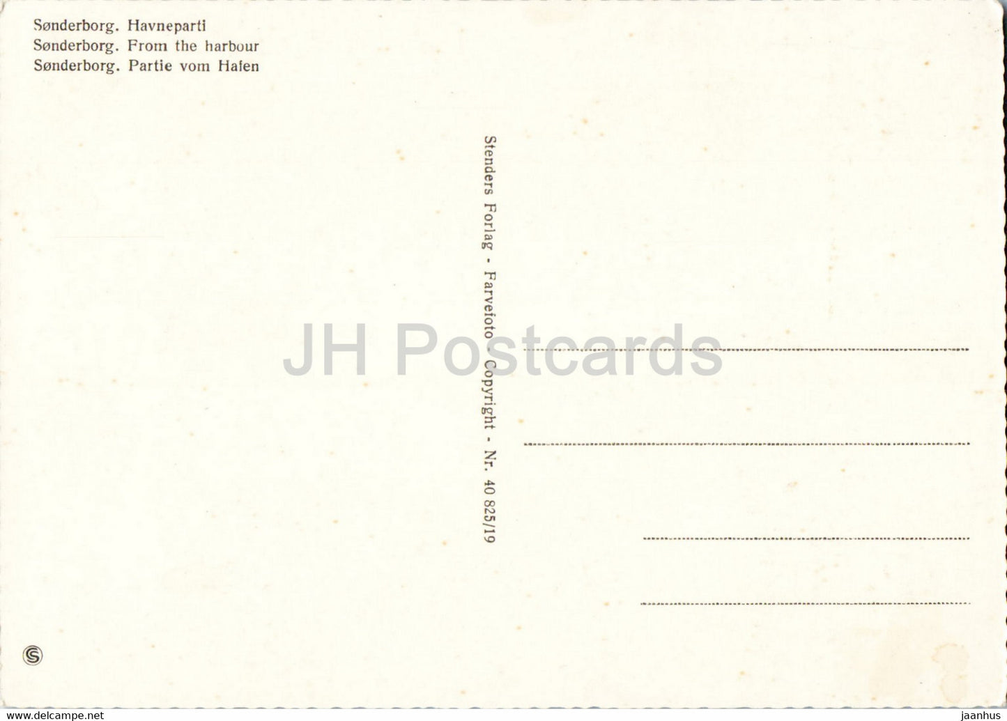 Sonderborg - From the Harbour - boat - Denmark - unused