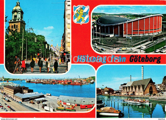 Halsning fran Goteborg - stadium - multiview - 1981 - Sweden - used - JH Postcards