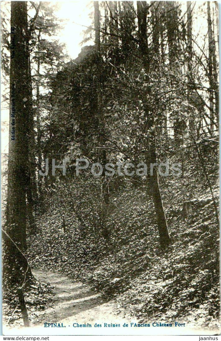 Epinal - Chemin des Ruines de l'Ancien Chateau Fort - old postcard - France - unused - JH Postcards
