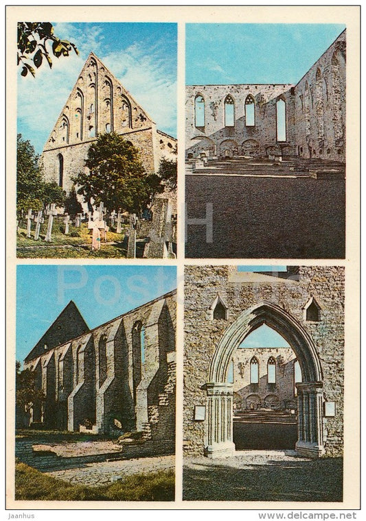 Pirita convent ruins - monastery - Tallinn - Estonia USSR - 1981 - unused - JH Postcards