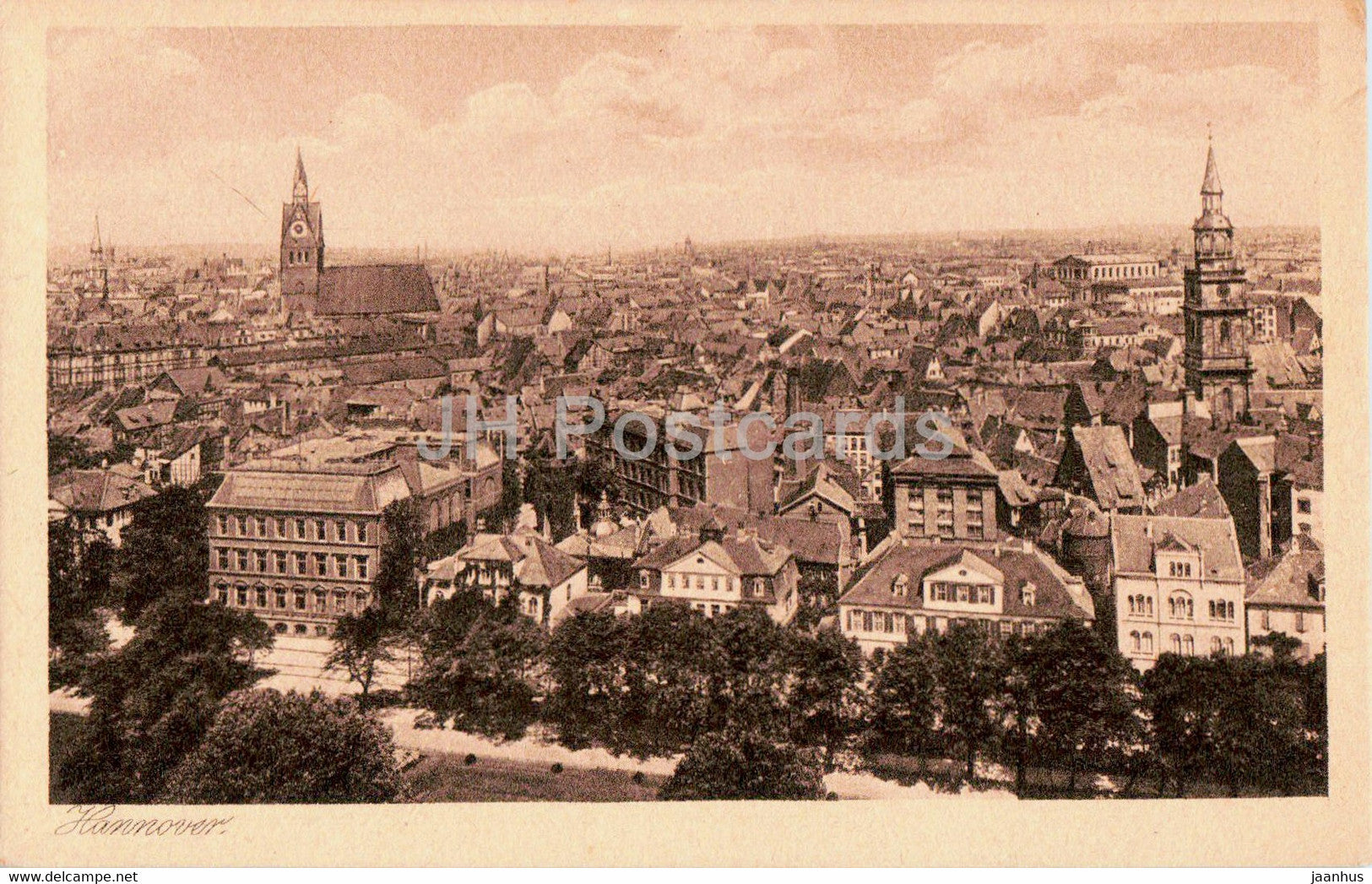 Hannover - panorama - 8540 - old postcard - Germany - unused - JH Postcards