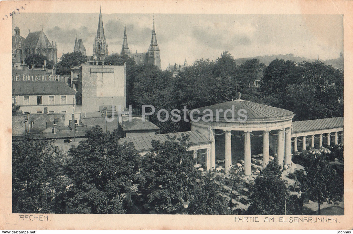 Aachen - Partie am Elisenbrunnen - 363 - old postcard - 1914 - Germany - used - JH Postcards