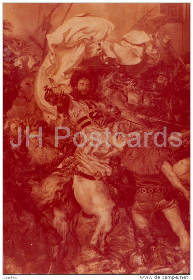 painting by Jan Matejko - Battle of Grunwald - 1 - Polish art - Poland - unused - JH Postcards