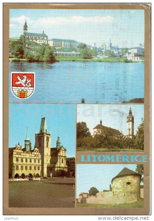 Litomerice - castle - church - river - architecture - town views - Czechoslovakia - Czech - used 1978 - JH Postcards