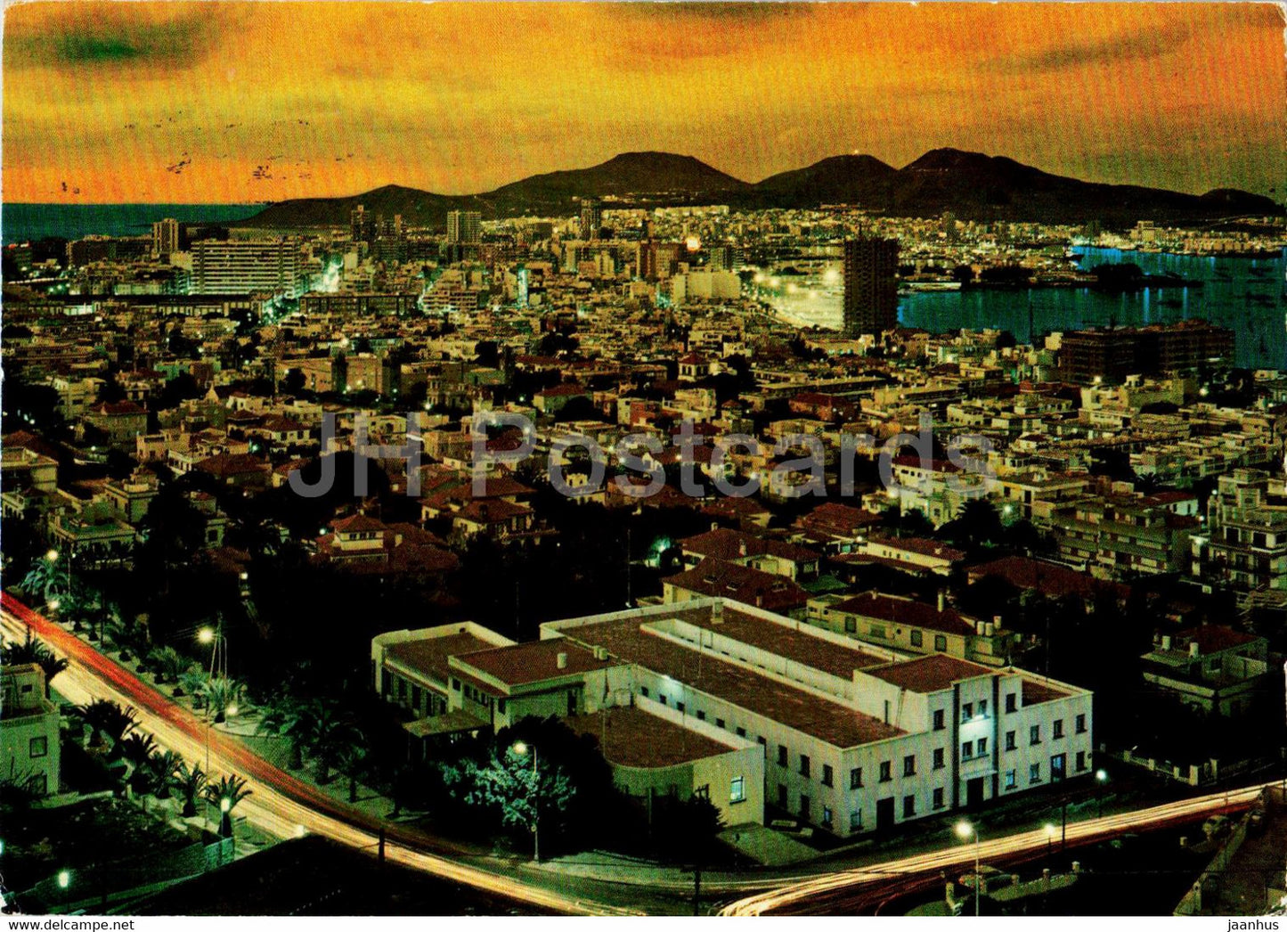 Las Palmas de Gran Canaria - Vista panoramica al atardecer - Panoramic view in sunset - 2298 - Spain - used - JH Postcards
