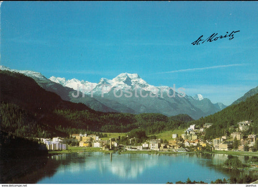 St Moritz Bad 1850 m - 14 - 1982 - Switzerland - used - JH Postcards