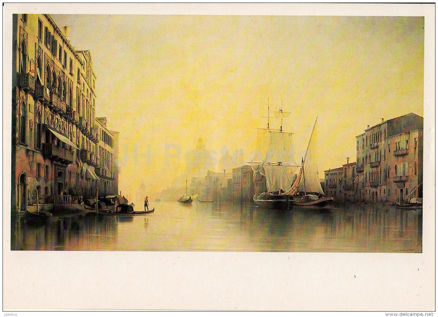 painting by A. Mordvinov - View of the Grand Canal in Venice , 1853 - Russian art - 1987 - Russia USSR - unused - JH Postcards