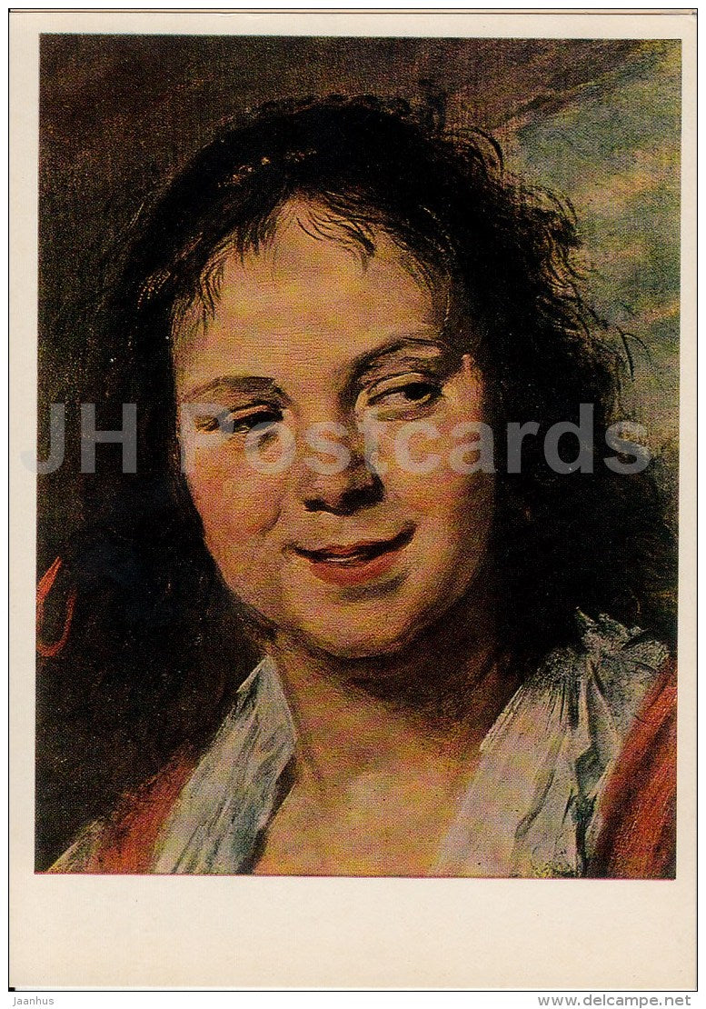 painting  by Frans Hals - Gypsy . Fragment , 1630 - Dutch art - 1973 - Russia USSR - unused - JH Postcards