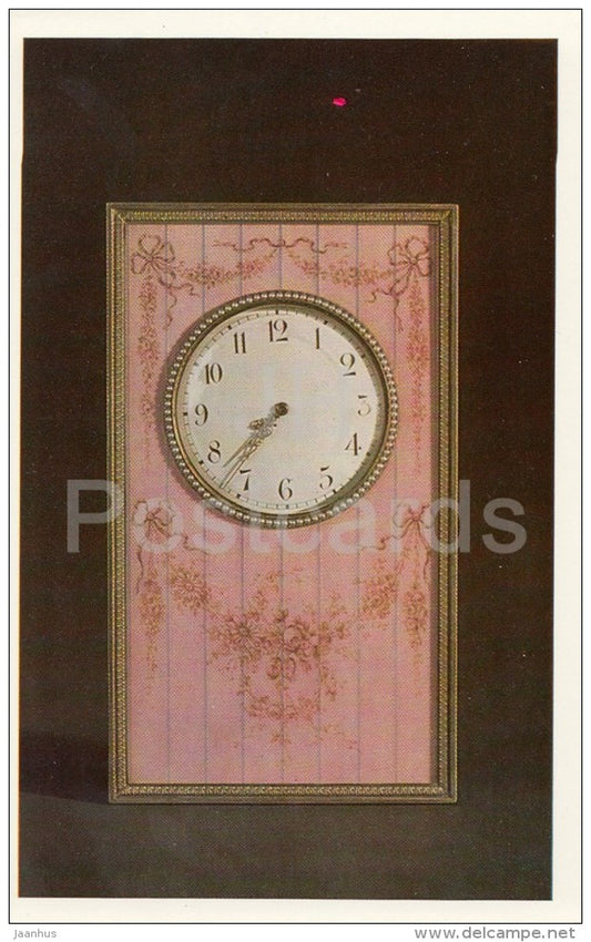 Table-Clock - ivory - The Faberge Jewellery - 1987 - Russia USSR - unused - JH Postcards