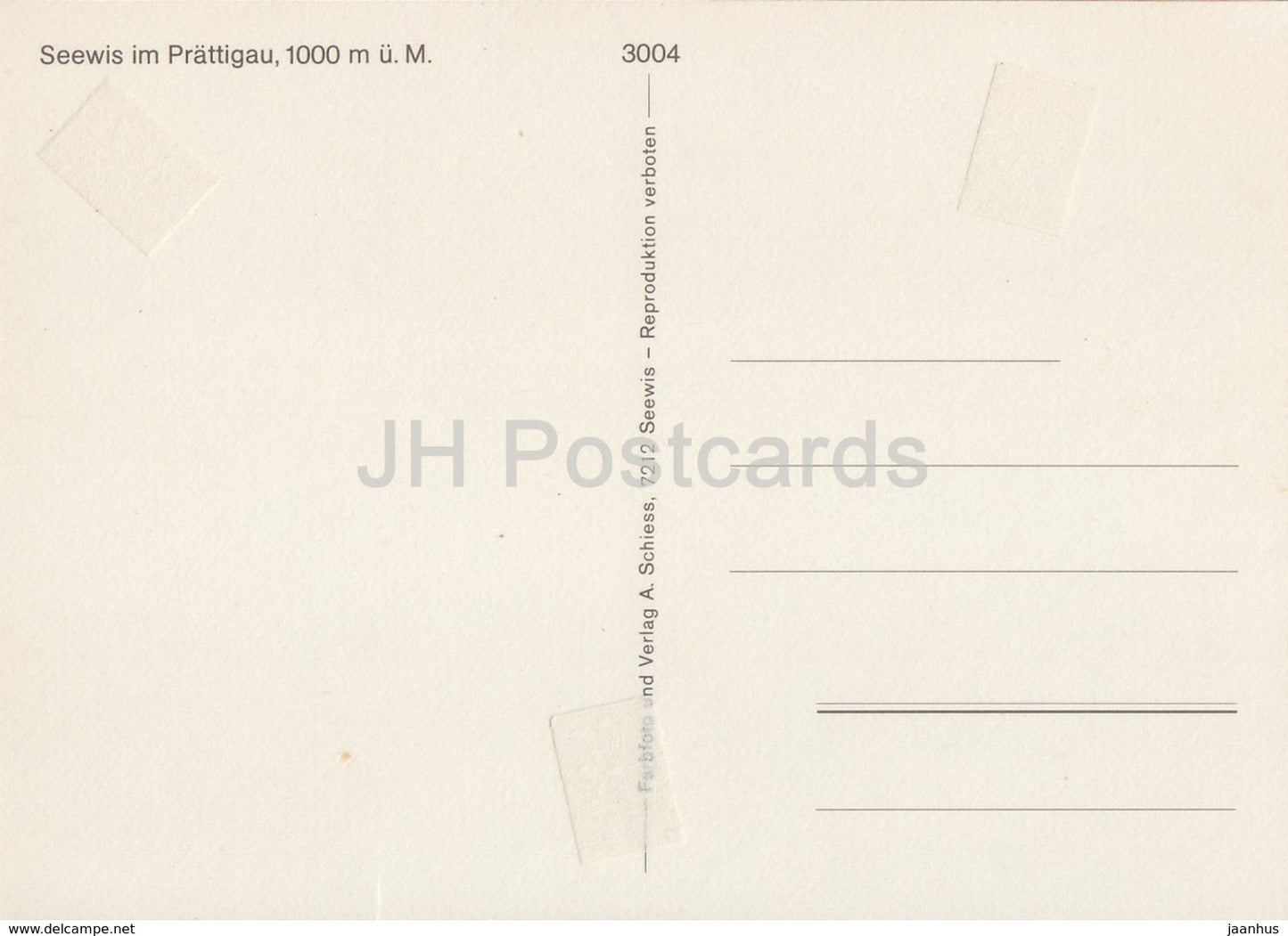 Seewis im Prattigau 1000 m - 3004 - Switzerland - unused