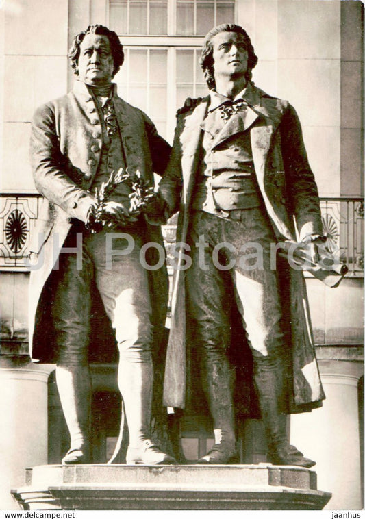 Weimar - Goethe und Schiller Denkmal - Germany DDR - unused - JH Postcards