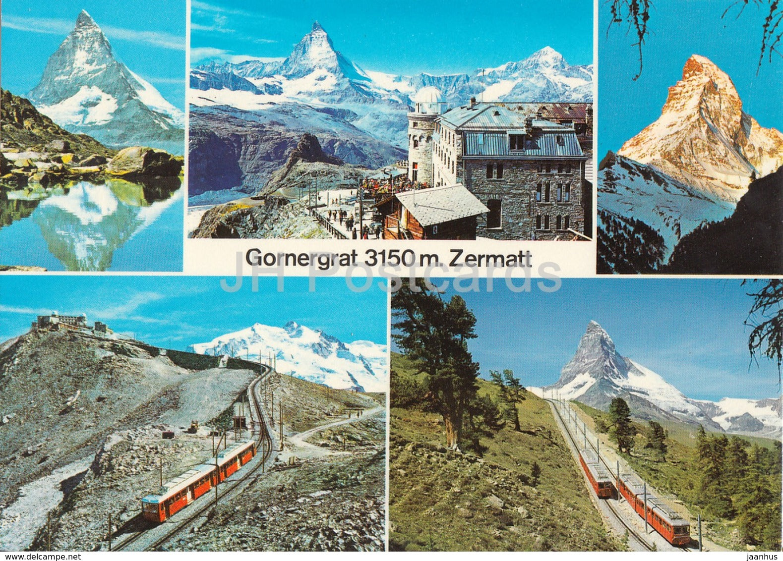 Gornegrat 3150 m - Zermatt - train - railway - Switzerland - unused - JH Postcards