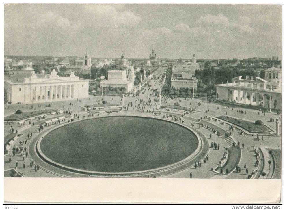 General View - The All-Union Agricultural Exhibition - Moscow - 1955 - Russia USSR - unused - JH Postcards