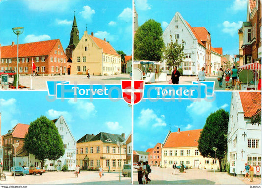 Torvet - Tonder - multiview - Denmark - used - JH Postcards
