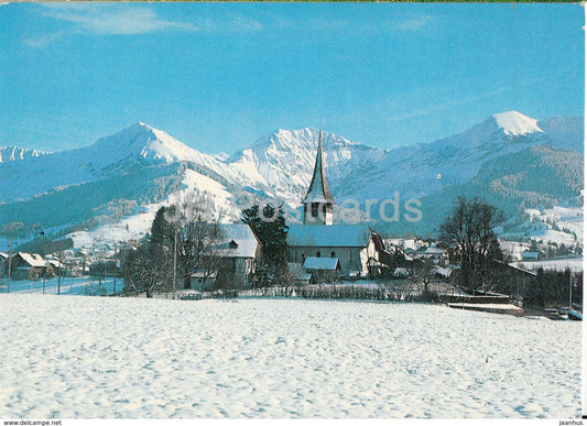 Aeschi bei Spiez - Morgenberghorn - Schwalmern - Lattreienfirst - 1995 - Switzerland - used - JH Postcards
