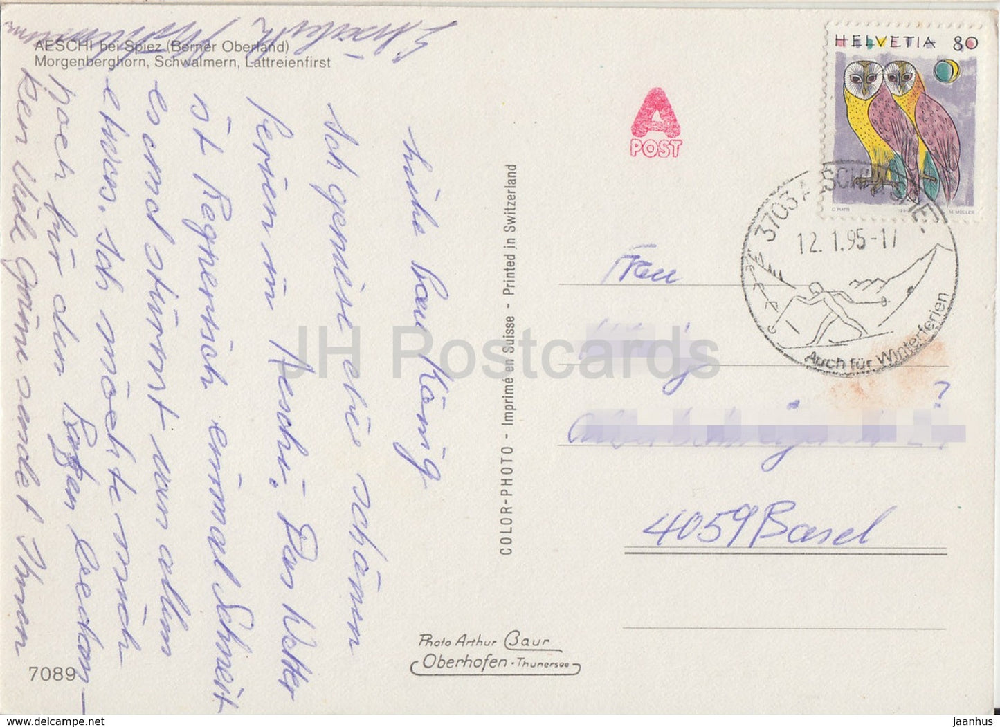 Aeschi bei Spiez - Morgenberghorn - Schwalmern - Lattreienfirst - 1995 - Suisse - d'occasion