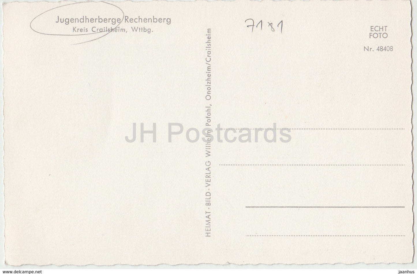Jugendherberge Rechenberg - Kreis Crailsheim - 48408 - Germany - unused