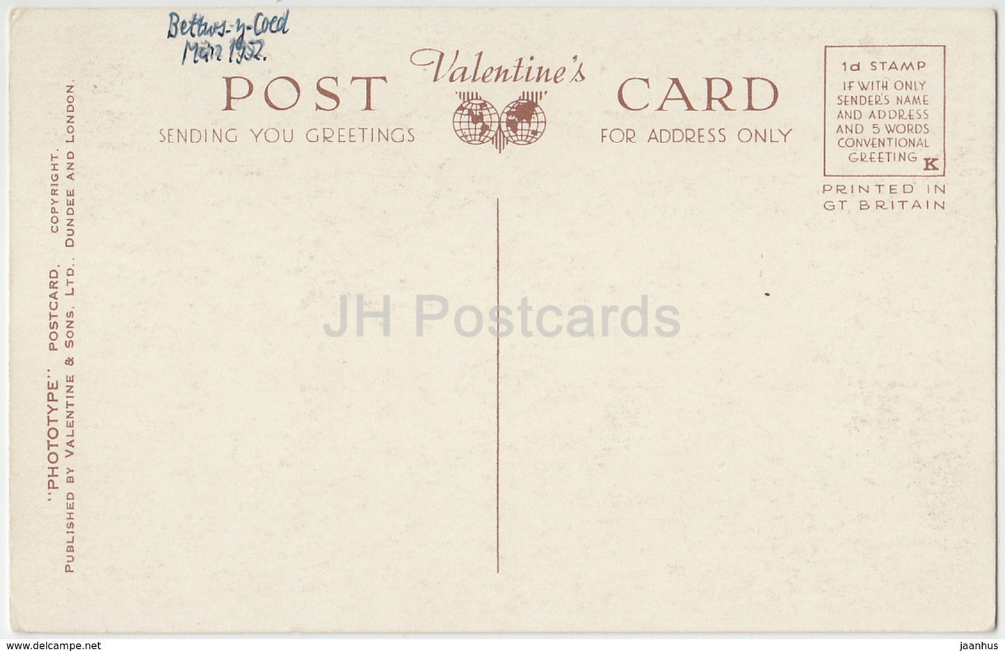 Betws-Y-Coed - The Swallow Falls - 13881 - 1952 - Royaume-Uni - Pays de Galles - d'occasion