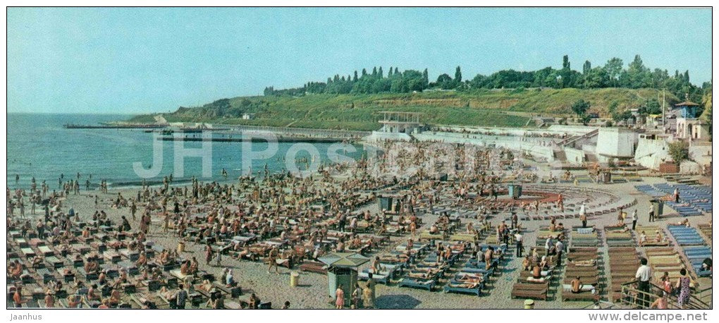 City Beach - Odessa - 1978 - Ukraine USSR - unused - JH Postcards