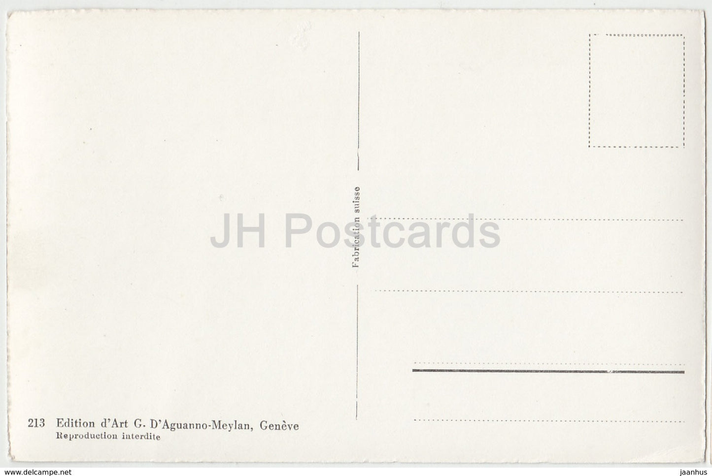 Genf - Genf - Vue Generale - Flagge - 213 - Schweiz - alte Postkarte - unbenutzt