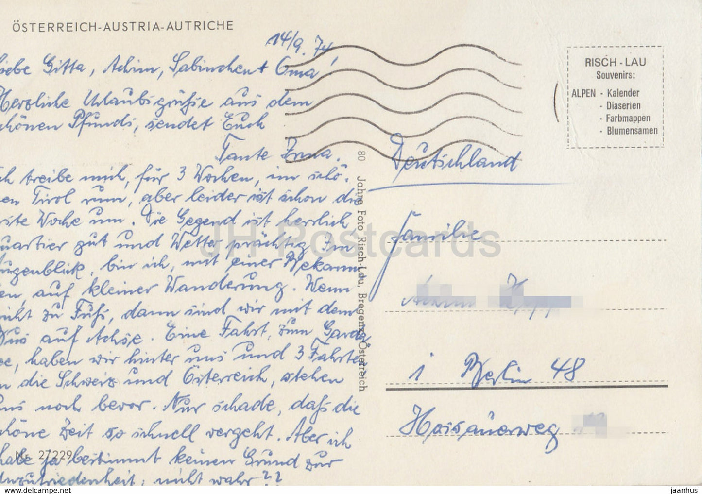 Oberinntal - Tirol - Prutz - Serfaus - Ried - Ladis - children - Austrian folk costumes - 1974 - Austria - used