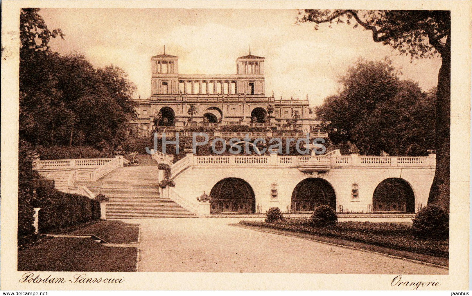 Potsdam Sanssouci - Orangerie - castle - 1660 - old postcard - Germany - unused - JH Postcards