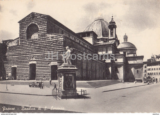 Firenze - Florence - Basilica di S Lorenzo - cathedral - Italy - unused - JH Postcards