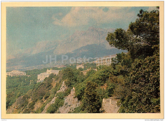 sanatorium Ukraina view - Ay-Petri - Crimea - 1968 - Ukraine USSR - unused - JH Postcards