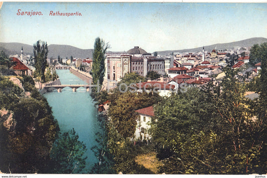 Sarajevo - Rathauspartie - Photochrom - 7516 - old postcard - 1950 - Bosnia and Herzegovina - Yugoslavia - unused - JH Postcards