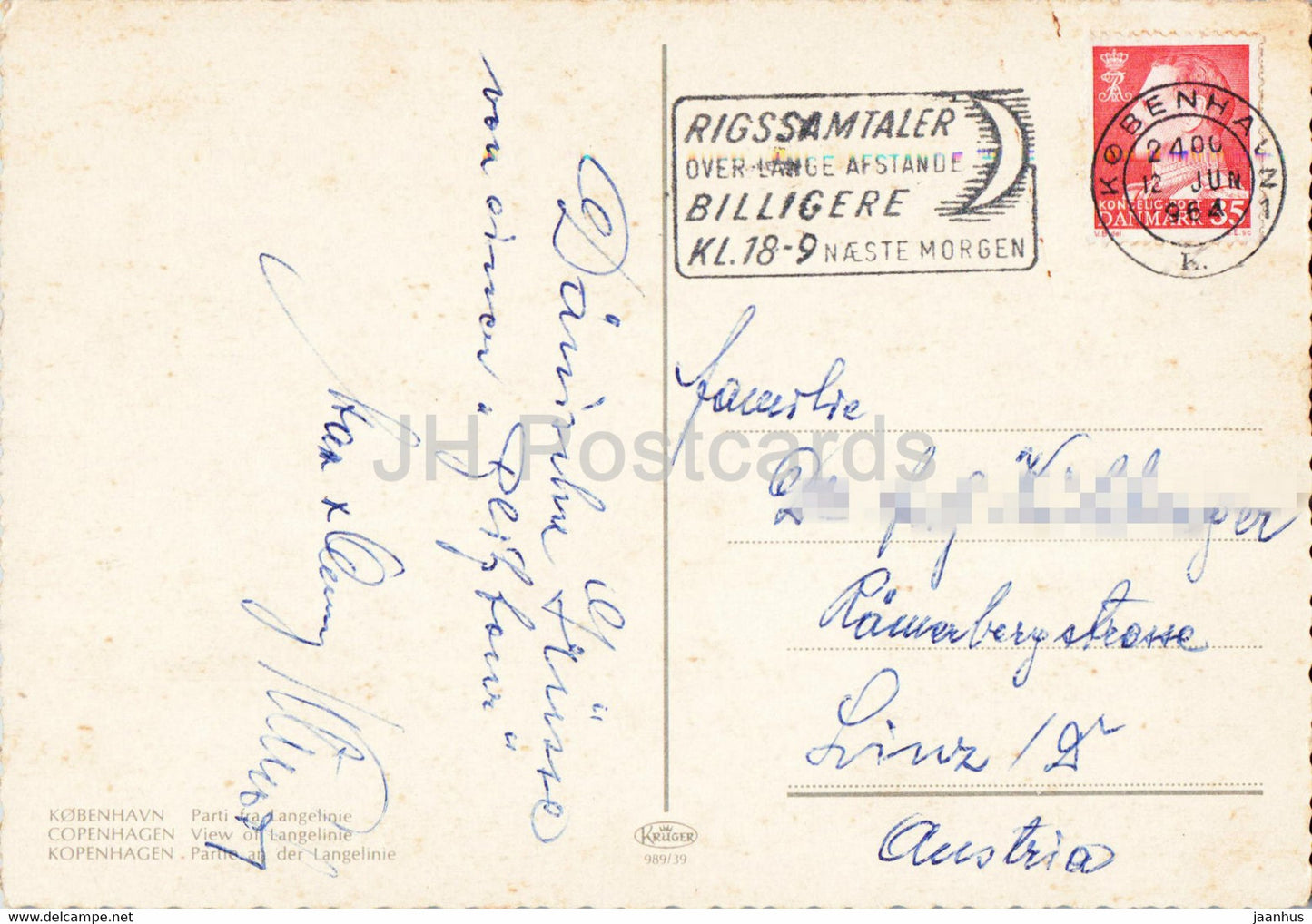 Copenhagen - View of Langelinie - 1964 - Denmark - used