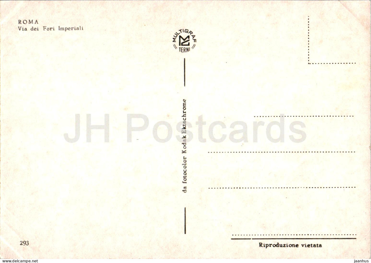 Roma - Rome - Via dei Fori Imperiali - 293 - Italie - inutilisé 