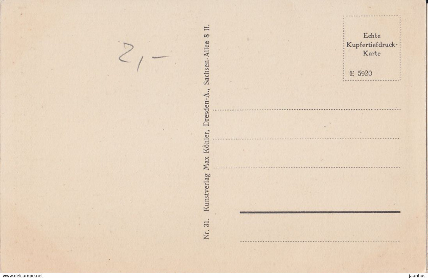 Sachs. Schweiz - Blick v d Bastei Weinterrasse m Wurtturm u  Wehlen - old postcard - 31 - Germany - unused