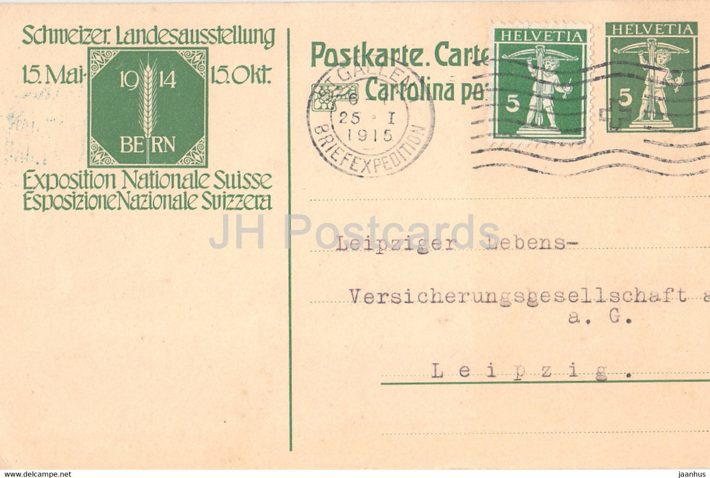 Schweizer Landesausstellung 15 Mai 1914 - Exposition Nationale Suisse - old postcard - Switzerland - used - JH Postcards