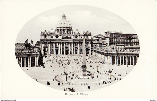 Roma - Rome - S Pietro - St Peter's Square - 106 - old postcard - Italy - unused - JH Postcards