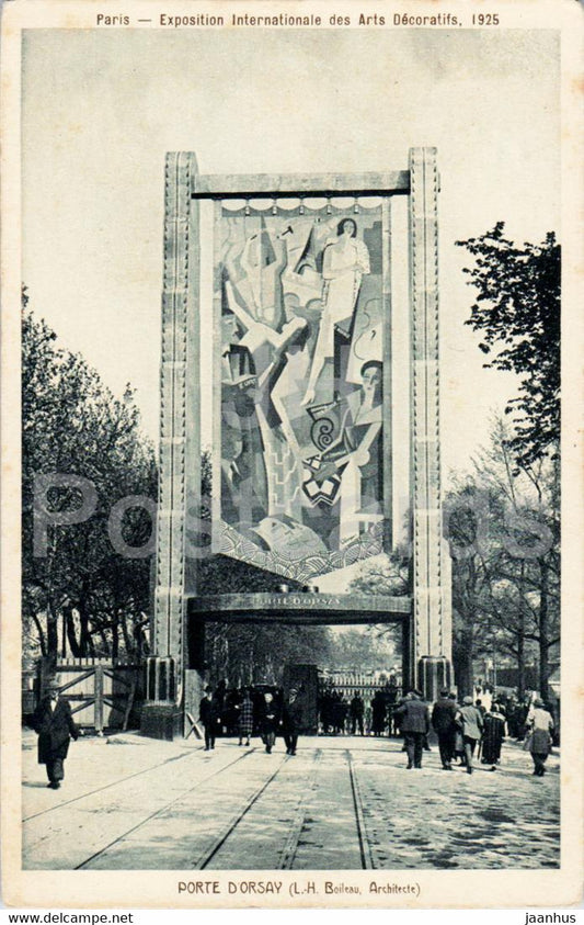 Paris - Exposition Internationale des Arts Decoratifs 1925 - Porte d'Orsay - old postcard - France - unused - JH Postcards