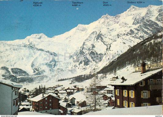 Saas Fee 1800 m - Mischabelkette - Switzerland - used - JH Postcards