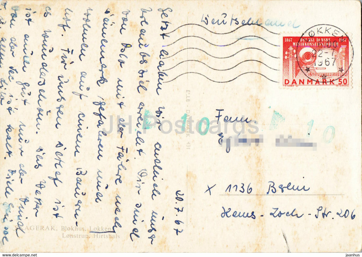 Skagerak - Blokhus - Lokken - Hirtshals - 1967 - Denmark - used