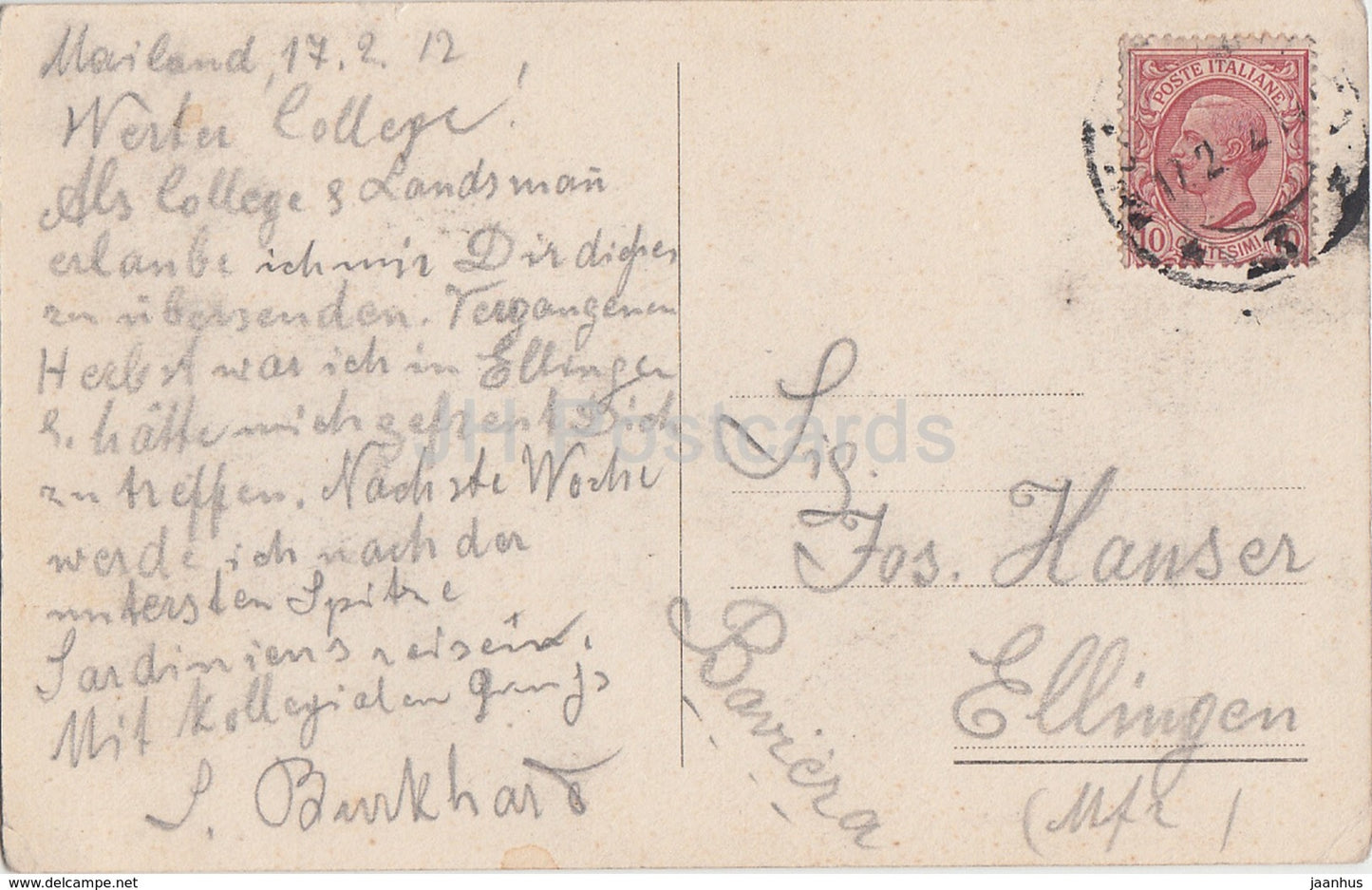 Milano - Milan - Piazza del Duomo - tram - square - old postcard - 1912 - Italia - Italy - used