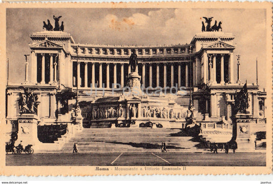 Roma - Rome - Monumento a Vittorio Emanuele II - monument - 146613 - old postcard - Italy - used - JH Postcards